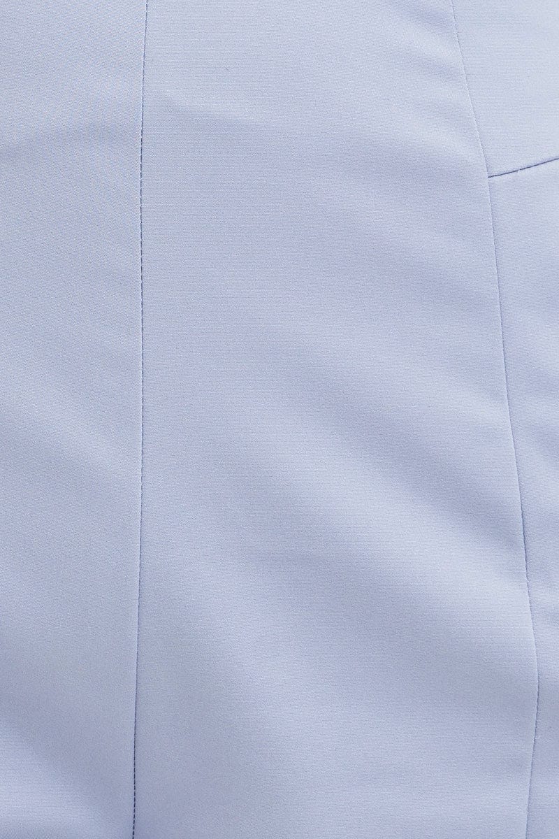 Blue High Rise Shorts