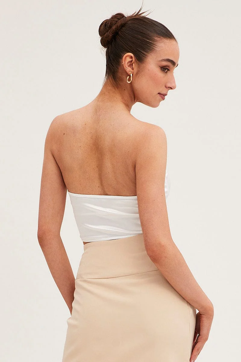 White Plain Corset Top