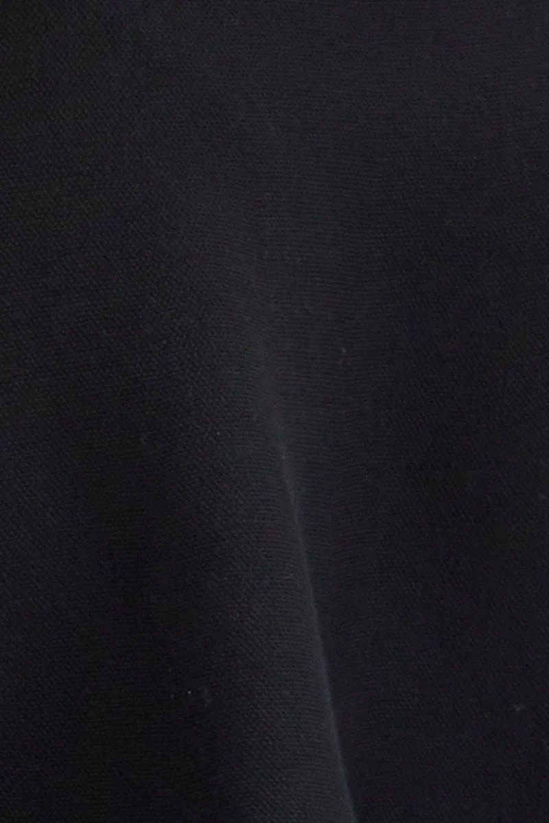 Black Flare Mini Skirt Knit