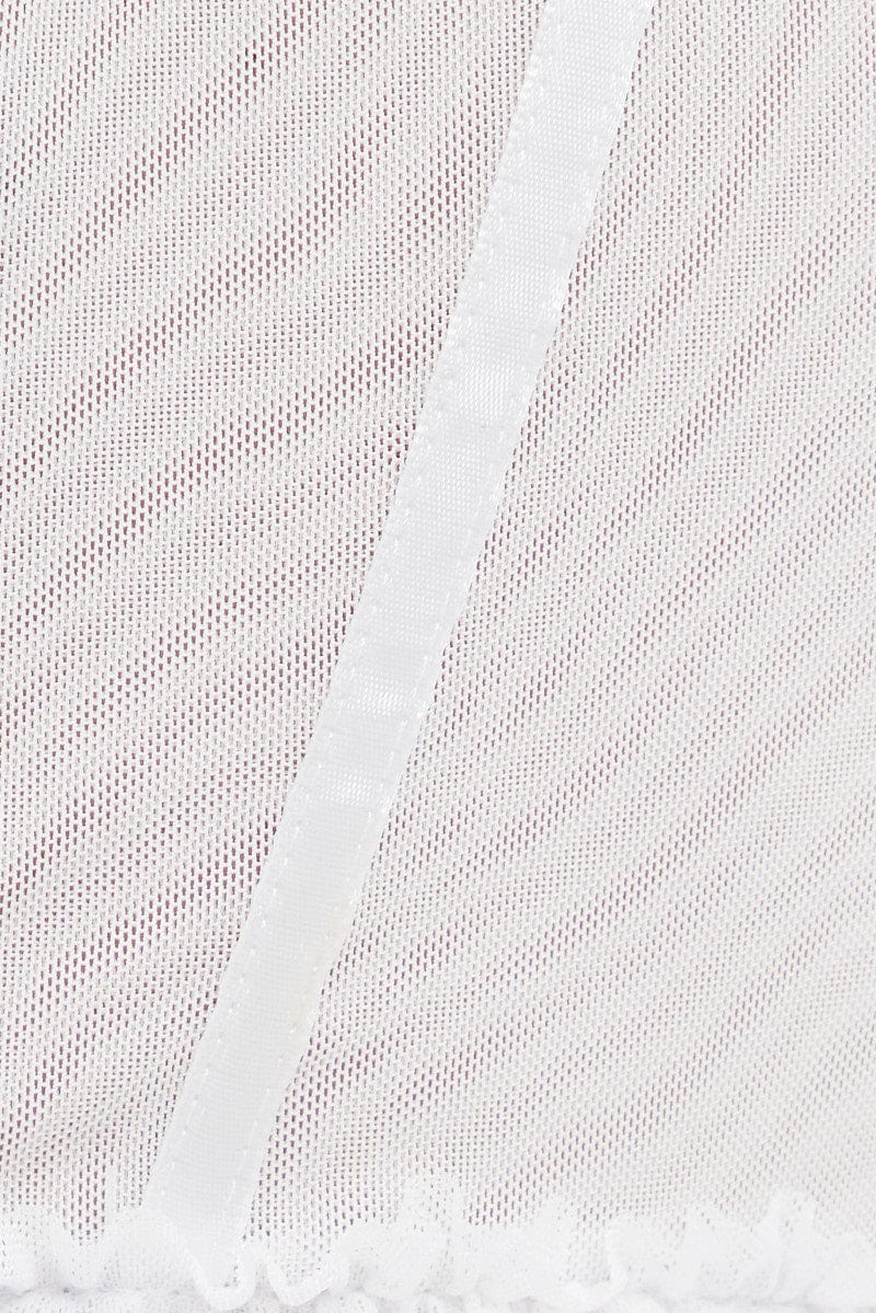 White Mesh Corset Top Lingerie