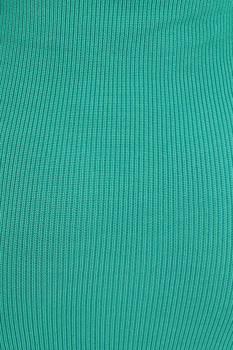 Green Sweetheart Neckline Bandeau Knit Bodycon Dress