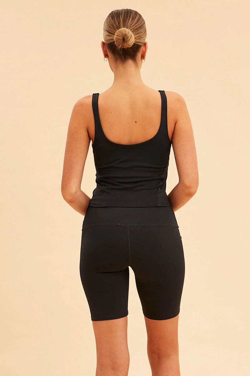 Black Sara 7 Bike Short