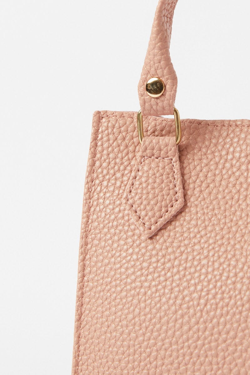 Pink Crossbody Bag with Handle