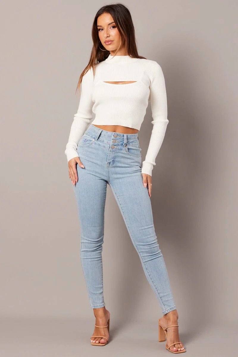 Denim Skinny Jean High Waist