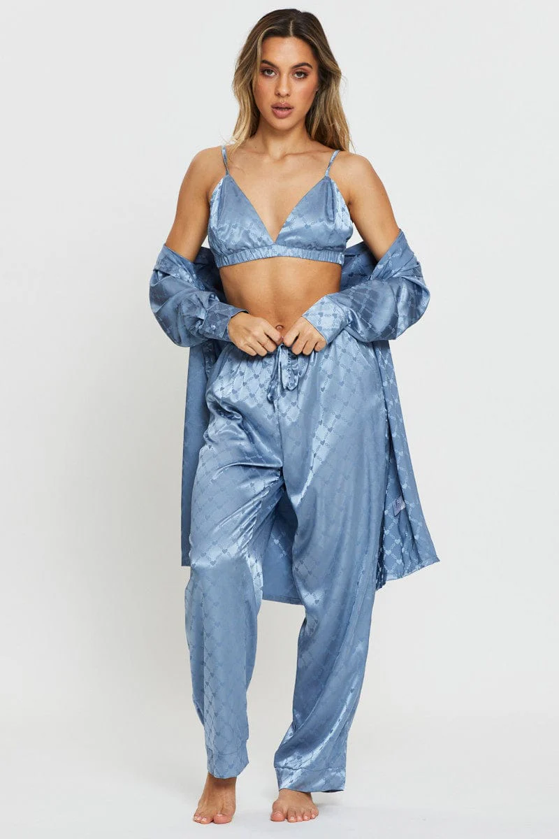 Blue Mix And Match Bralette Satin