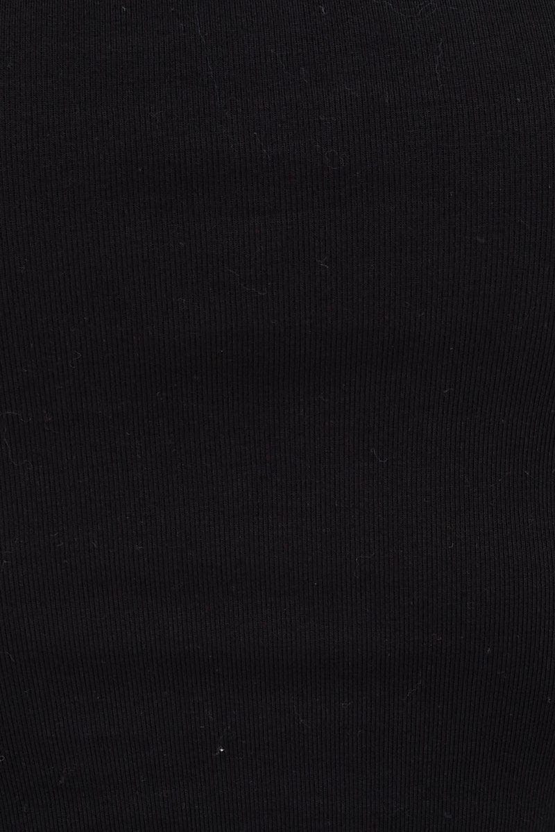 Black Shrug & Halter Top Set Long Sleeve Semi-crop