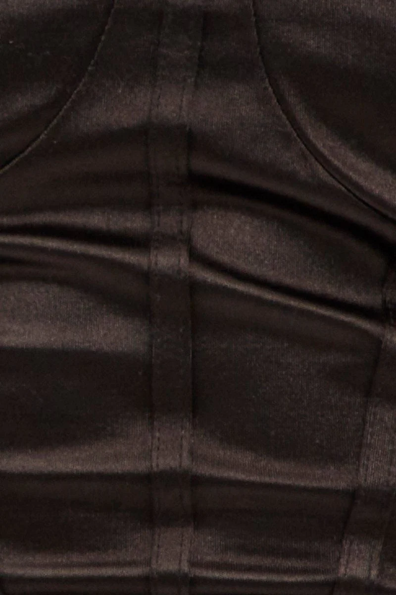 Black Solid Boned Corset Top