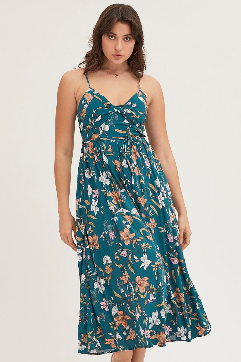 Print Dress Sleeveless Maxi