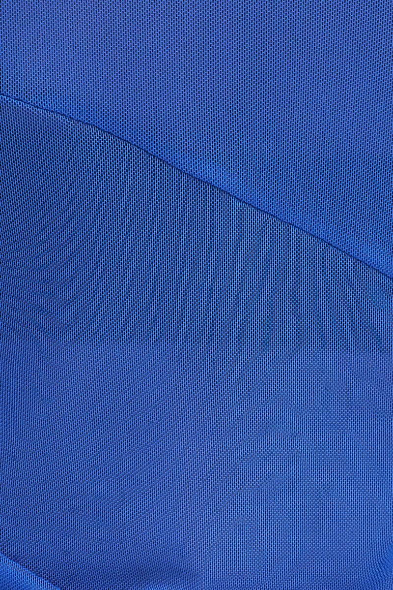 Blue Mesh Top Long Sleeves