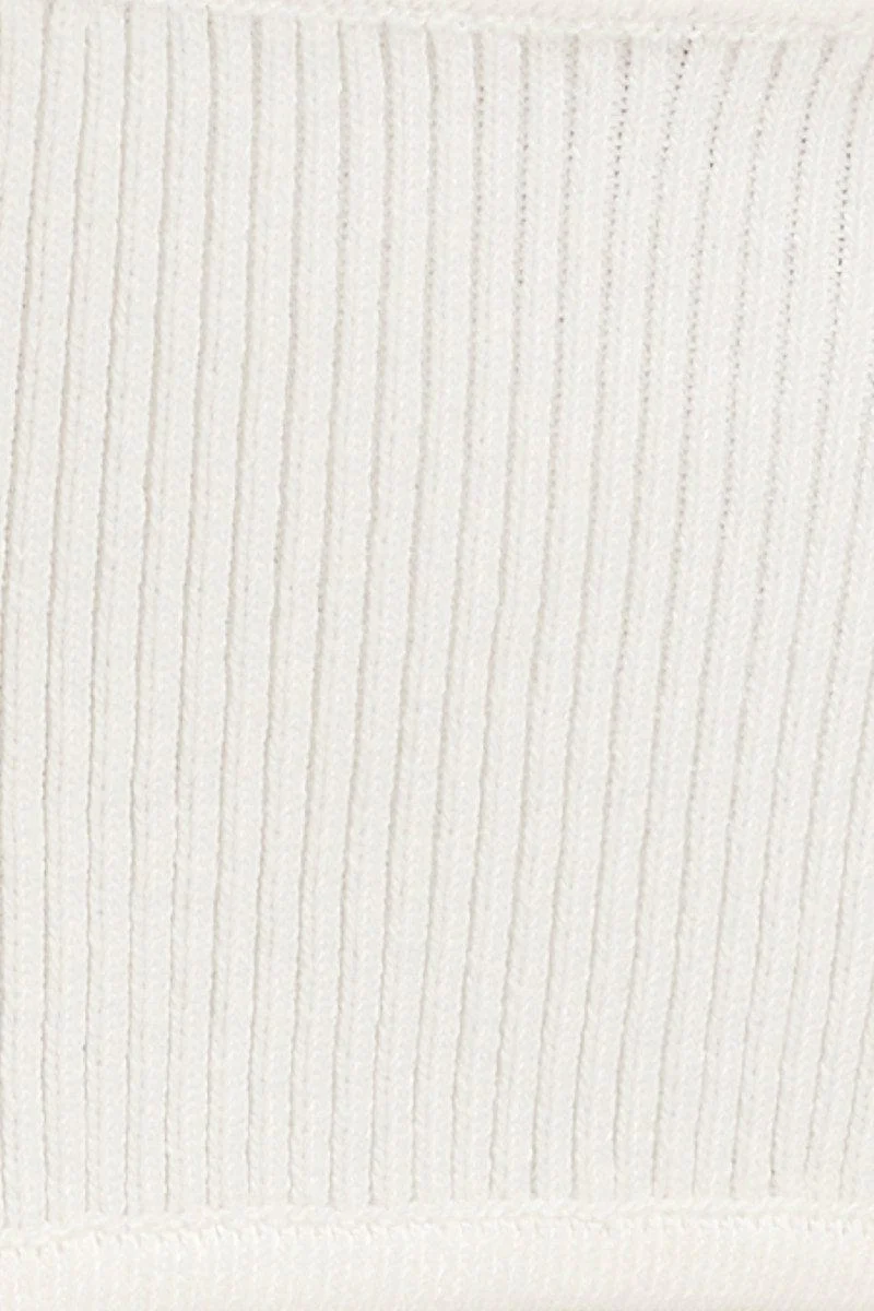 White Knit Wrap Cami