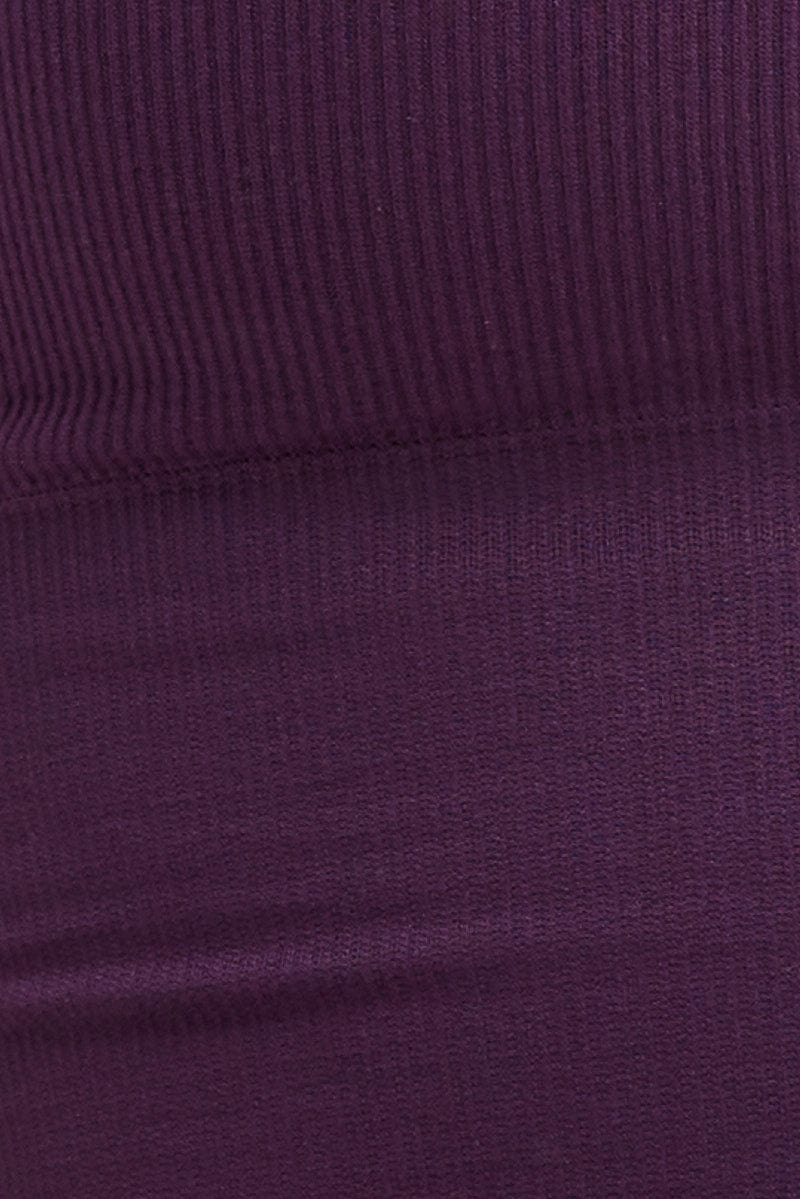 Purple Crop Singlet Top Seamless
