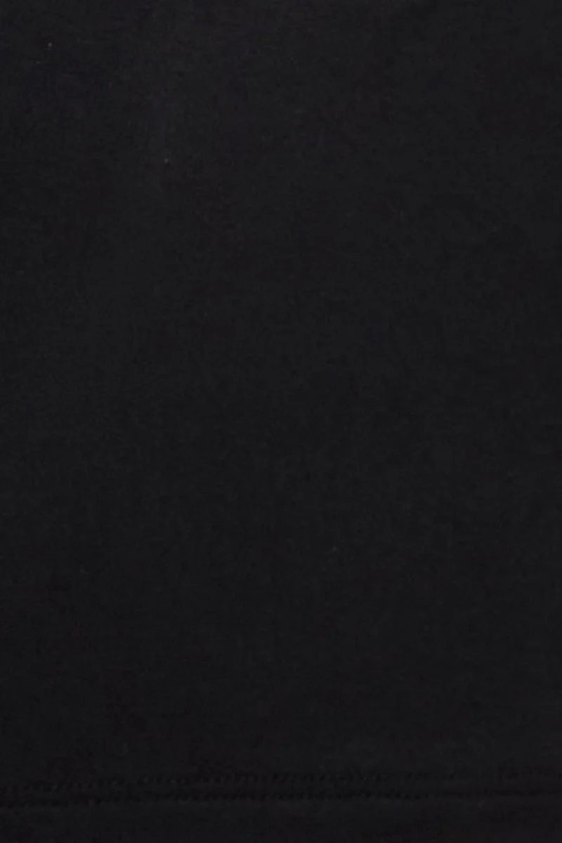 Black Slinky Top Short Sleeve Crop