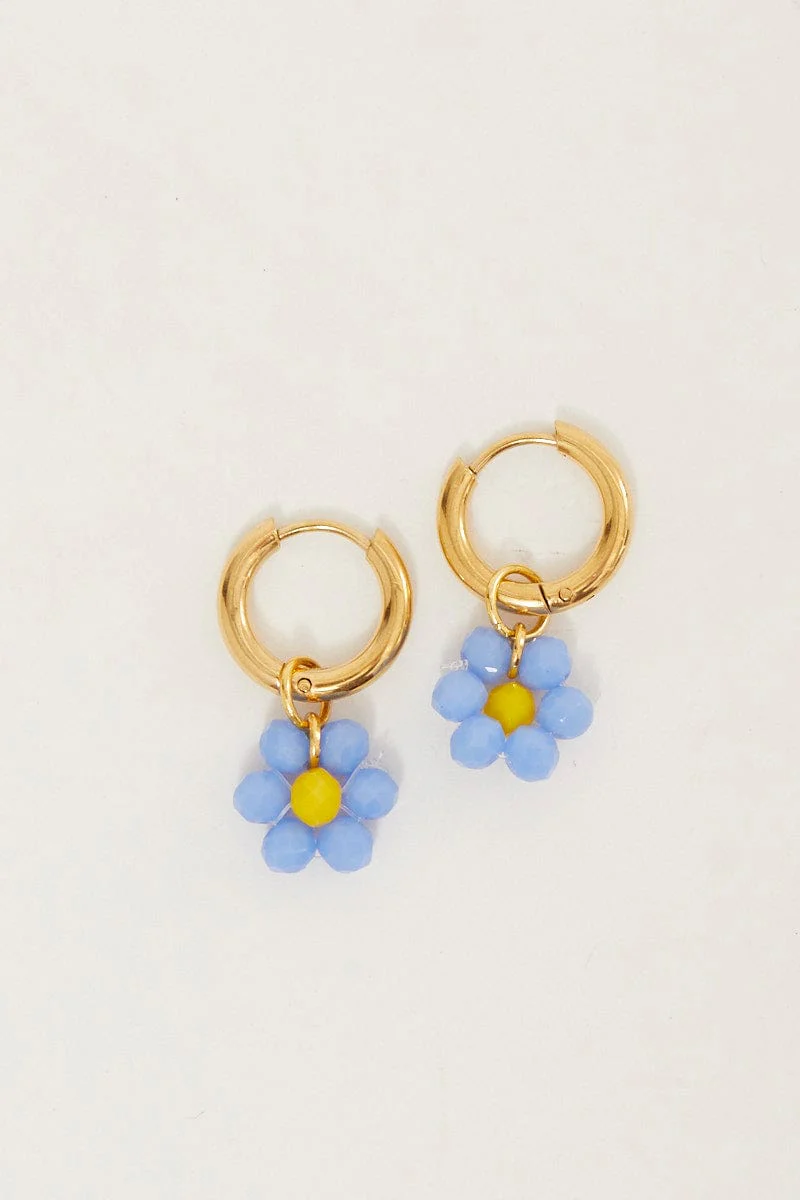 Blue Earrings None