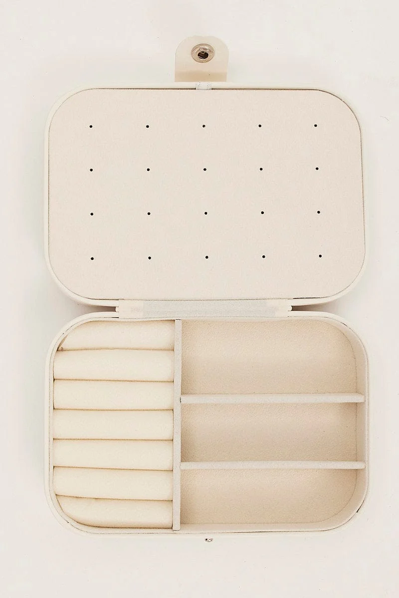 White Jewellery Storage Box