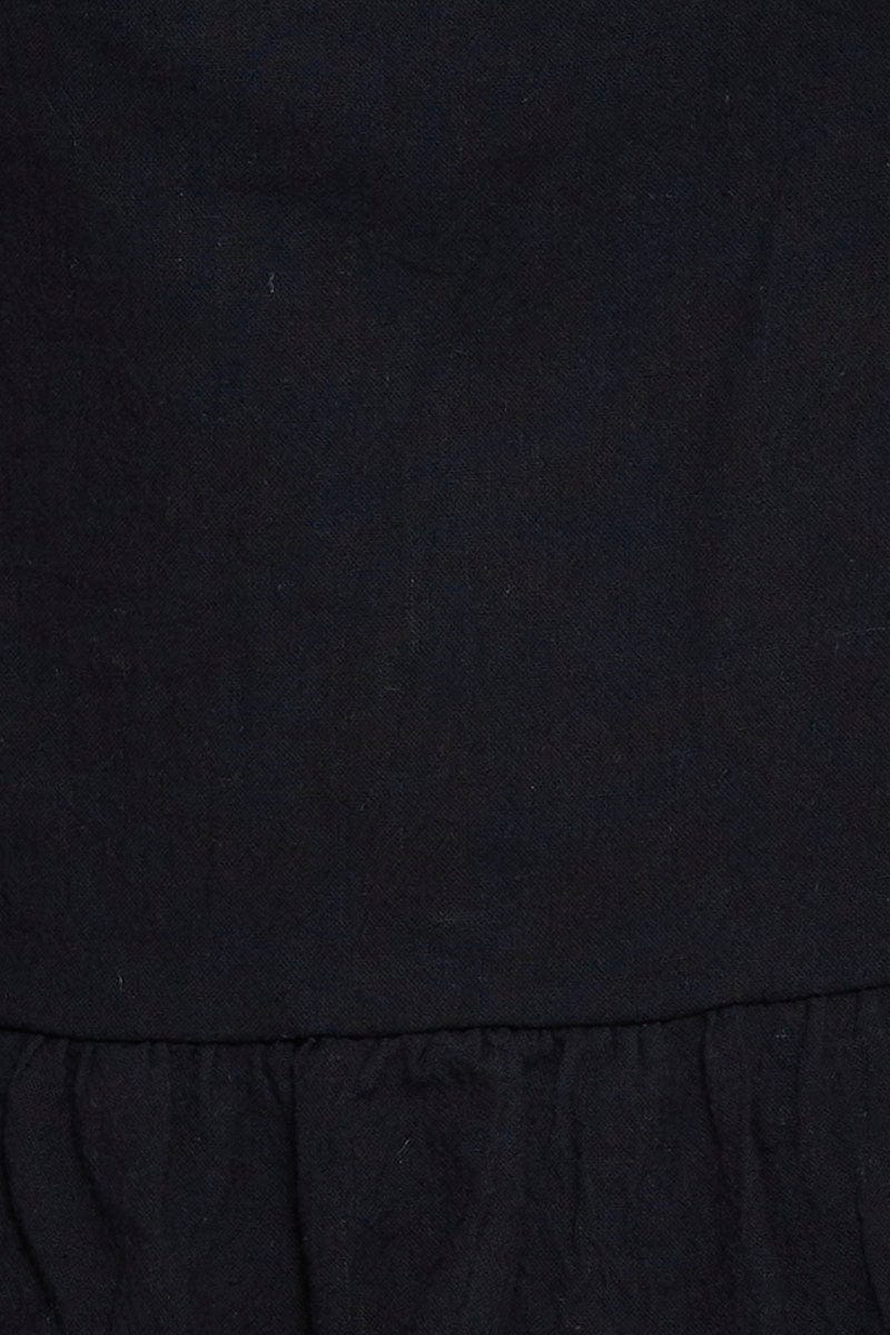 Black Peplum Top Sleeveless