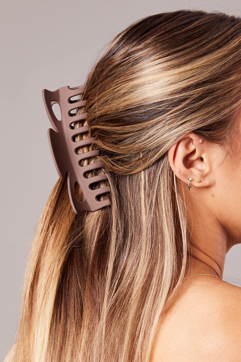 Brown Large Claw Clip