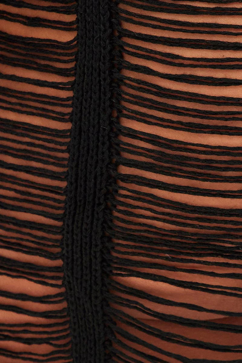 Black Beach Crochet Skirt