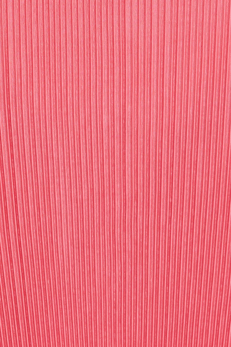 Pink Plisse Bodycon Dress