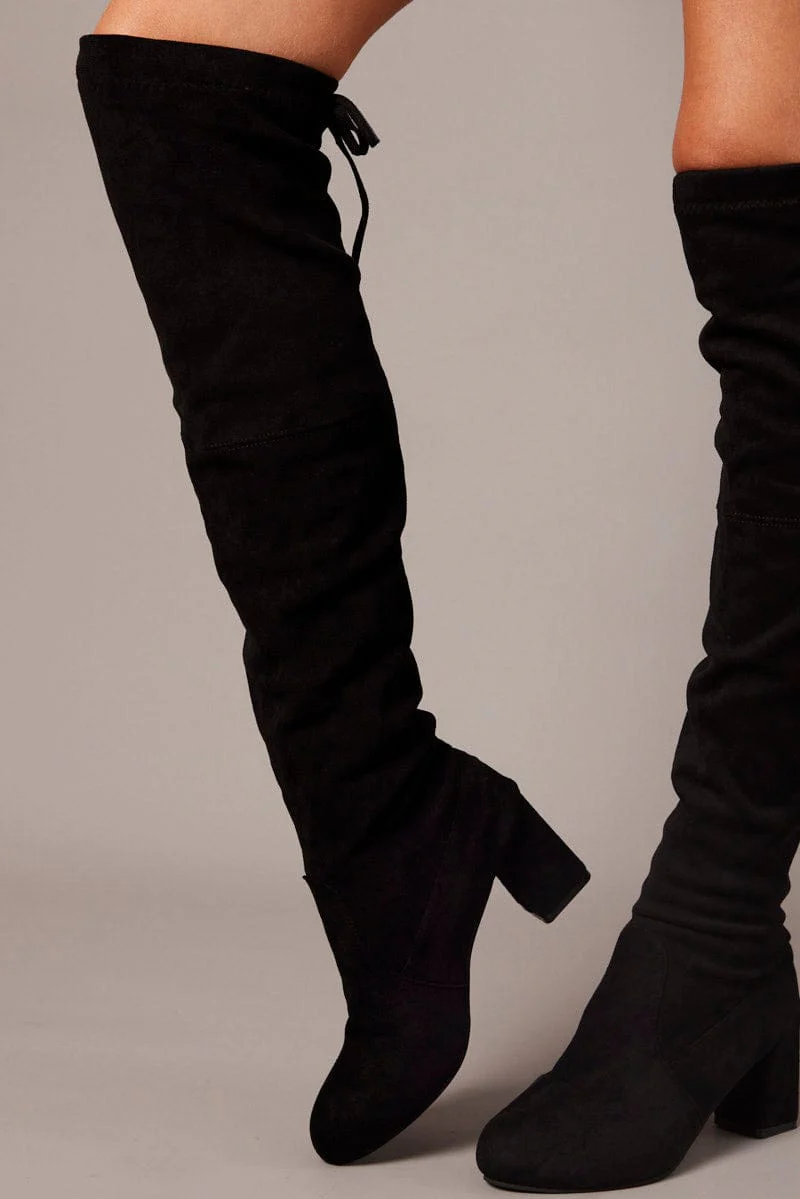 Black Over The Knee Boots