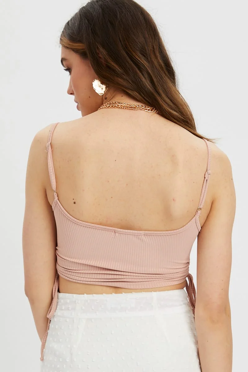 Pink Top Cami Ribbed