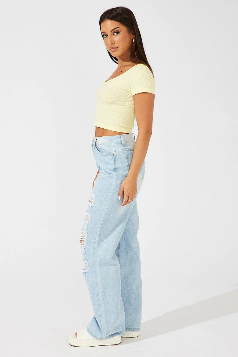 Denim 90's Wide Leg Jeans
