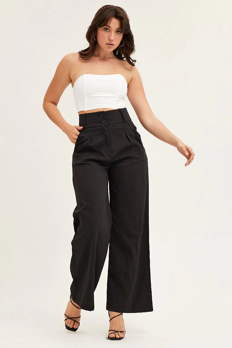 White Boning Detail Bustier Top