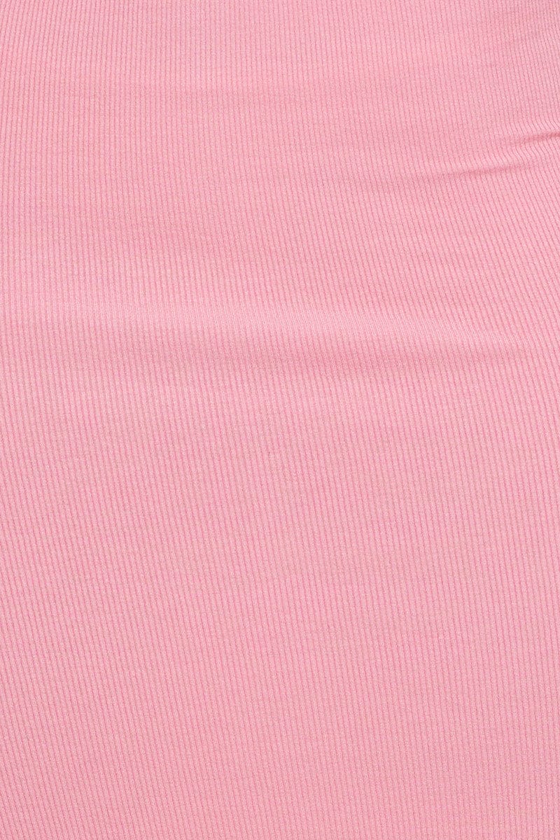 Pink Maxi Skirt Side Split