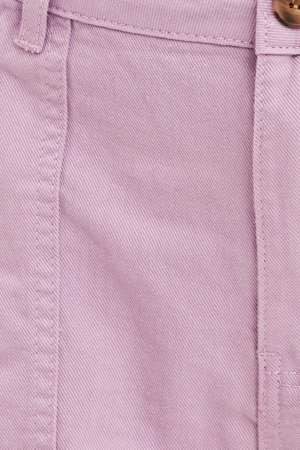 Purple Cargo Short High Waist Cotton Twill