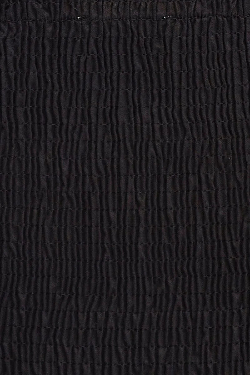 Black Crop Top Short Sleeve