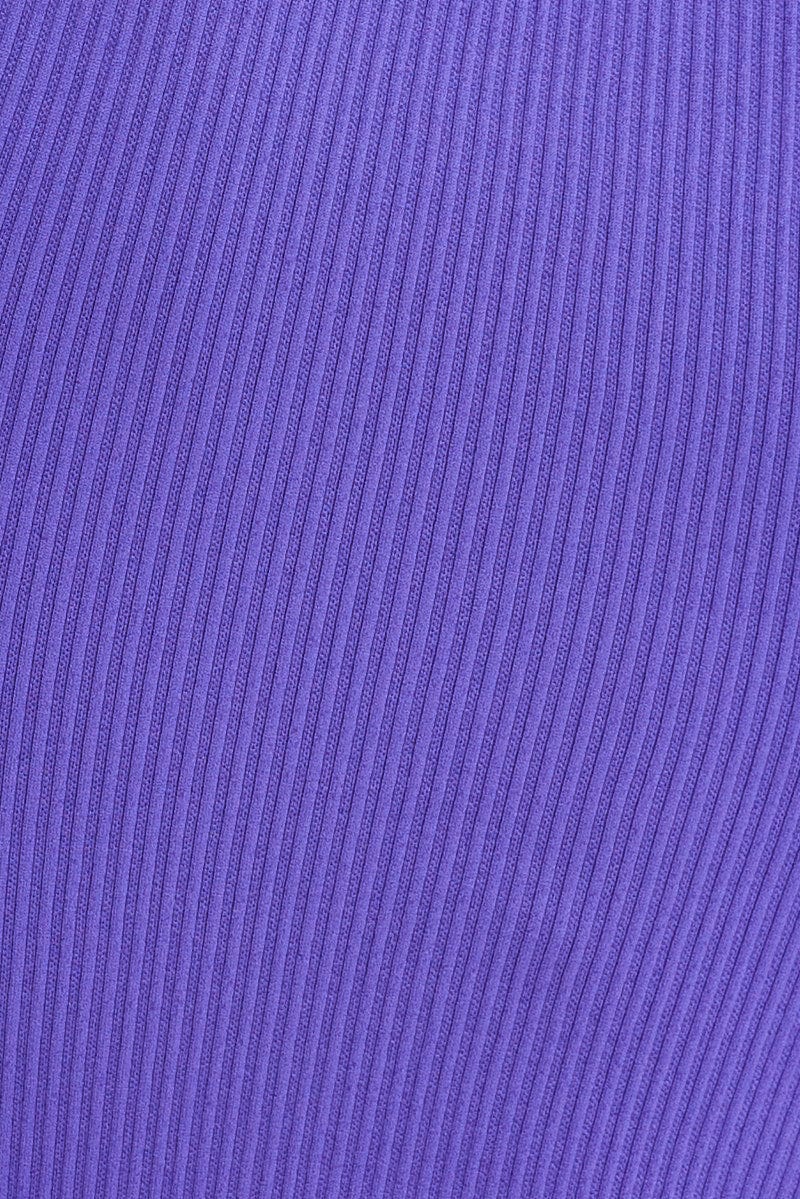 Purple Tank Top Crew Neck Seamless