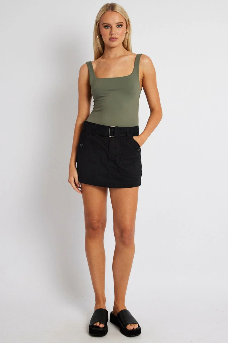 Green Supersoft Top Sleeveless