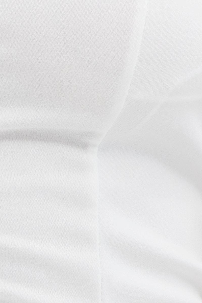 White Keyhole Bandeau Top Sweetheart