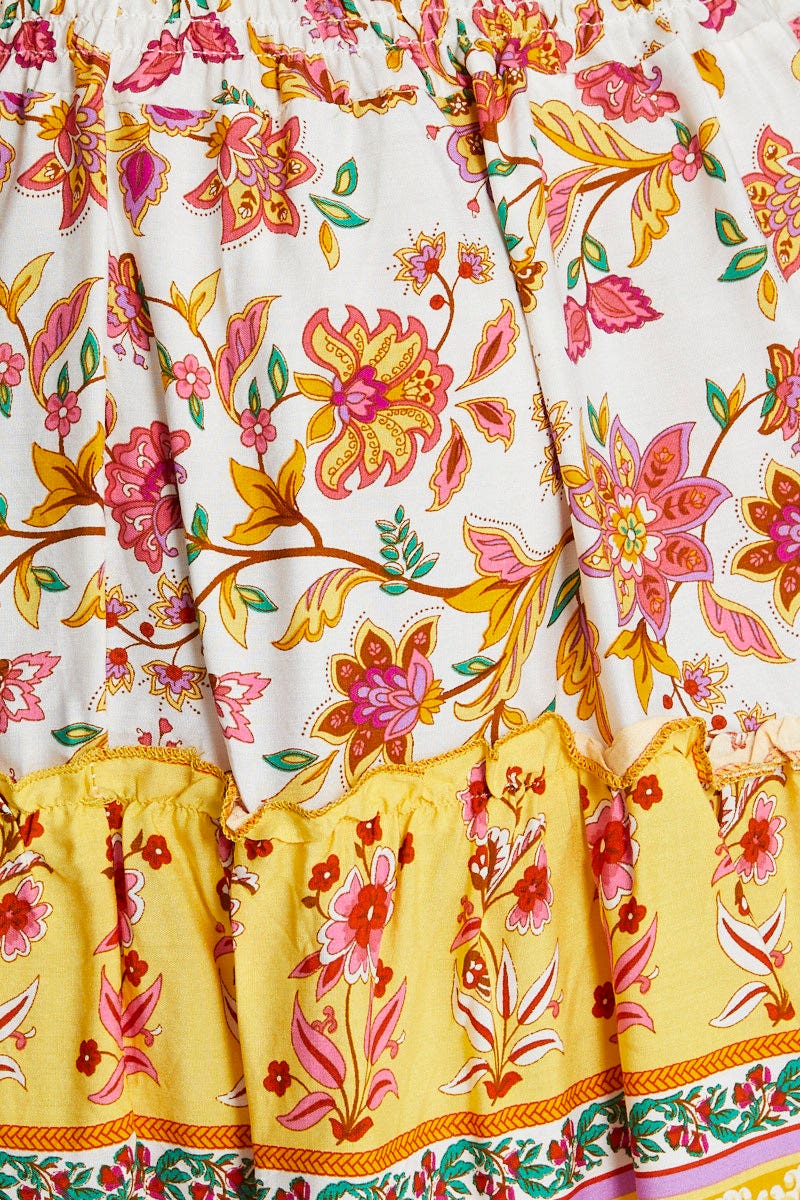 Boho Print Skater Skirt