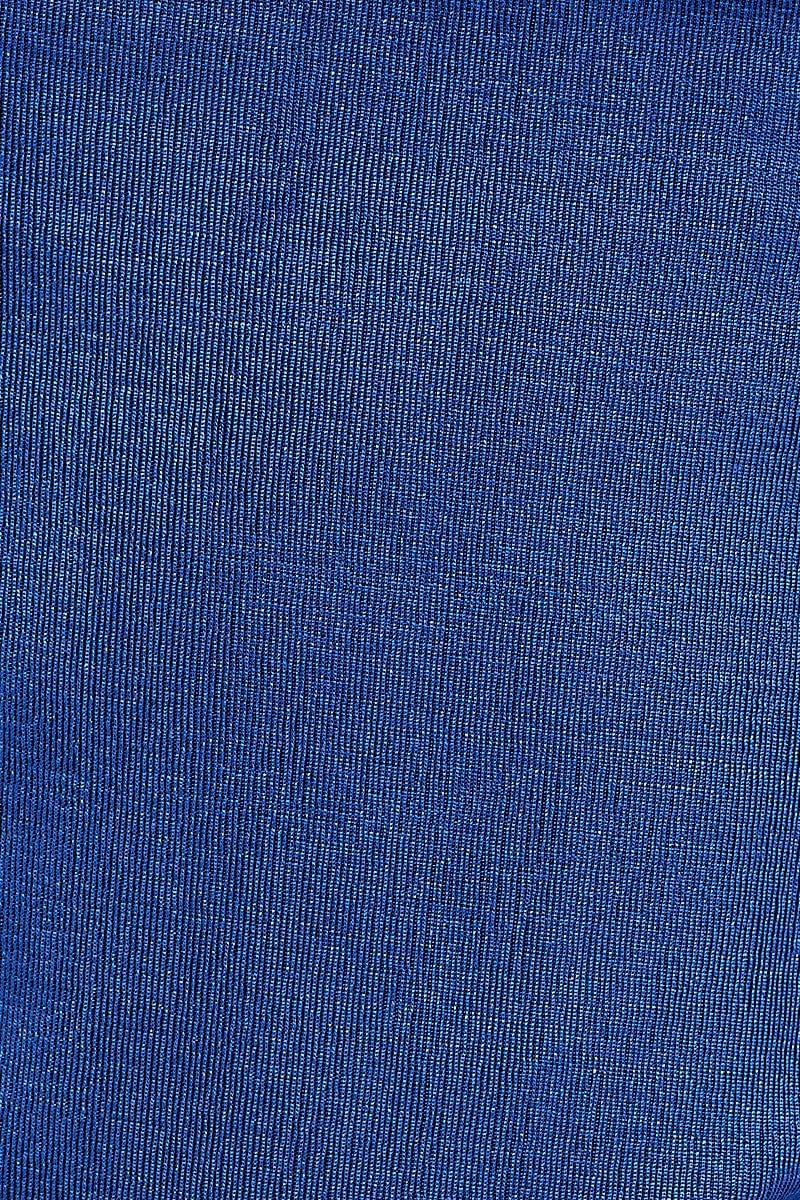 Blue Cowl Neck Scarf Hem Cami Top