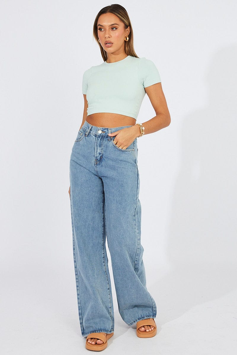 Denim Baggy Denim Jeans Mid Rise