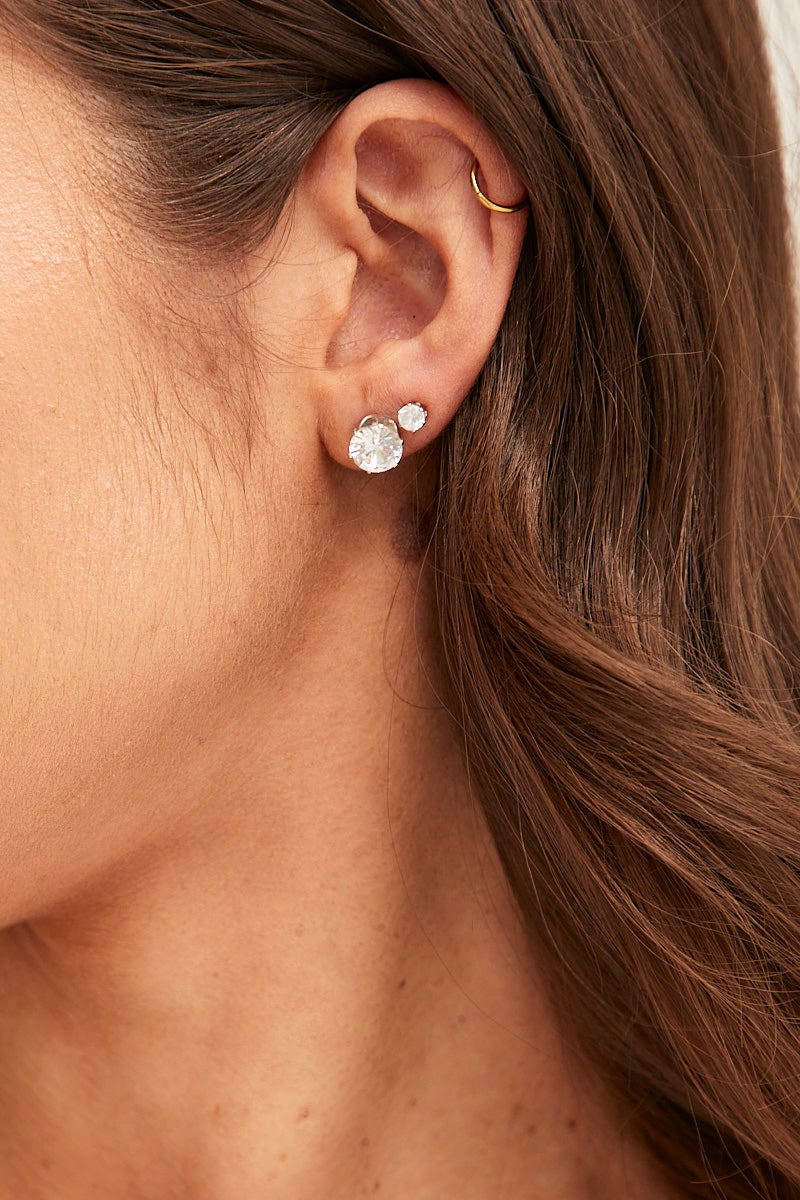 Metallic 12 Pairs Stud Earrings