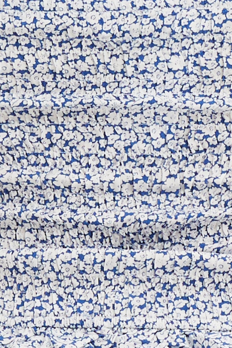 Print Ruched Singlet Sleeveless