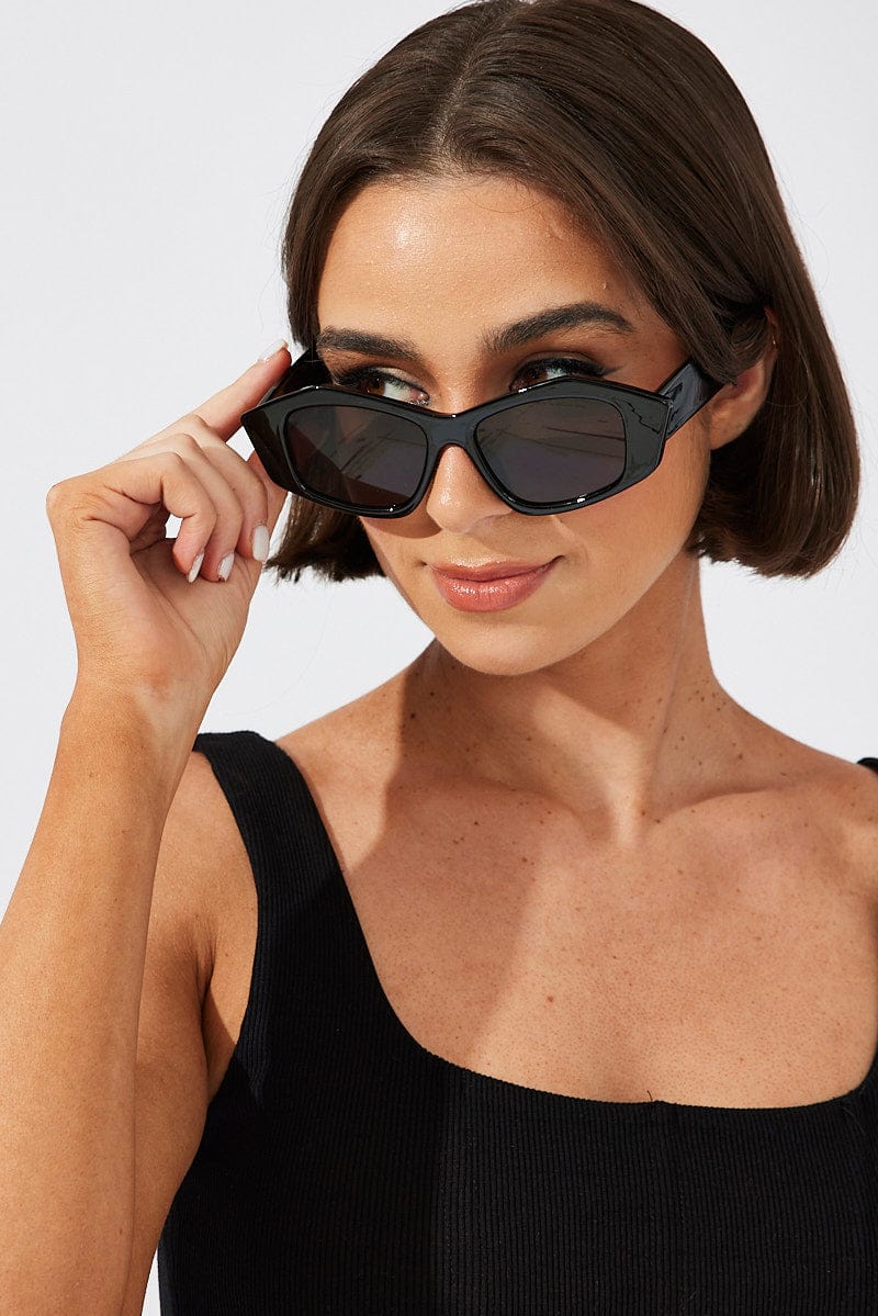 Black Animal Print Fashion Sunglasses
