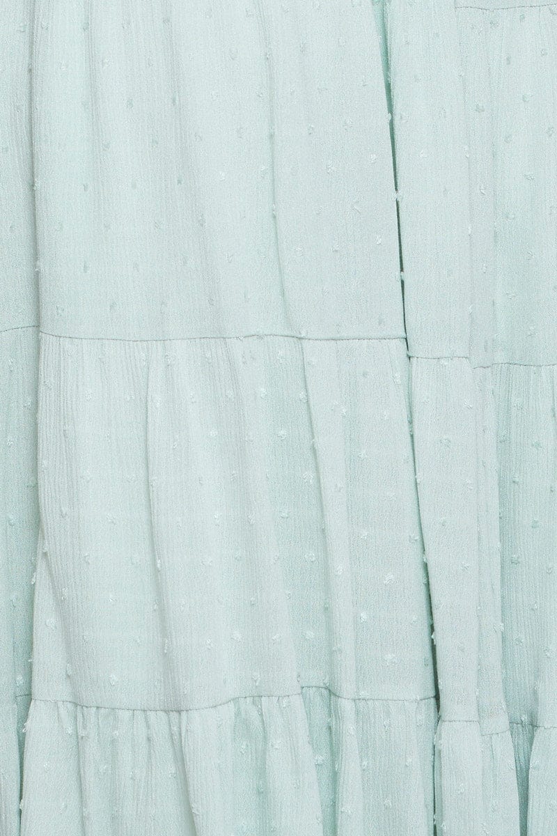 Green Midi Dress Sleeveless V Neck