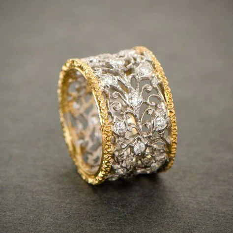 Vintage Zirconium Ivy Ring