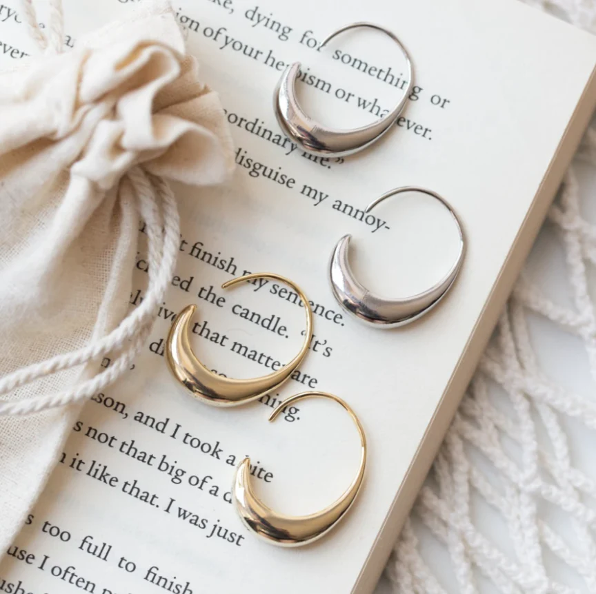 Elegant Silver and Gold Earrings