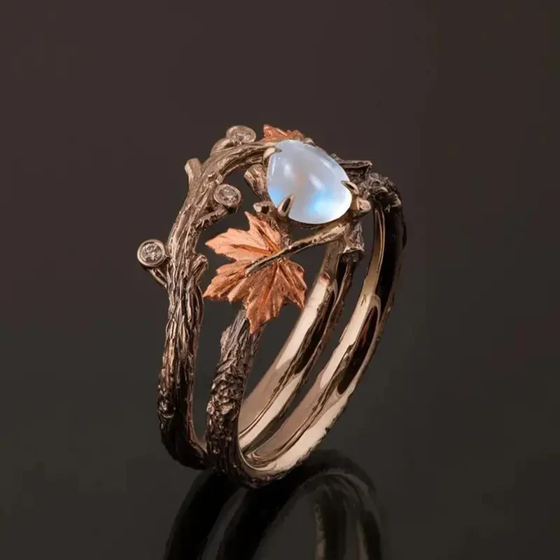 Moonstone Ring in Natural Design