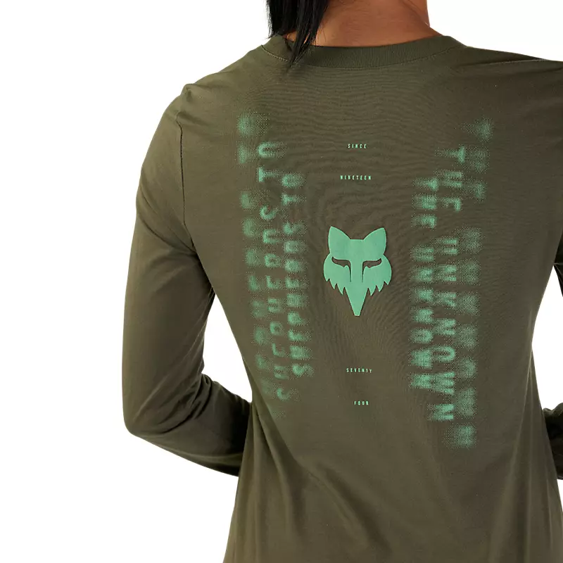 Womens Faded Out Long Sleeve Basic Tee