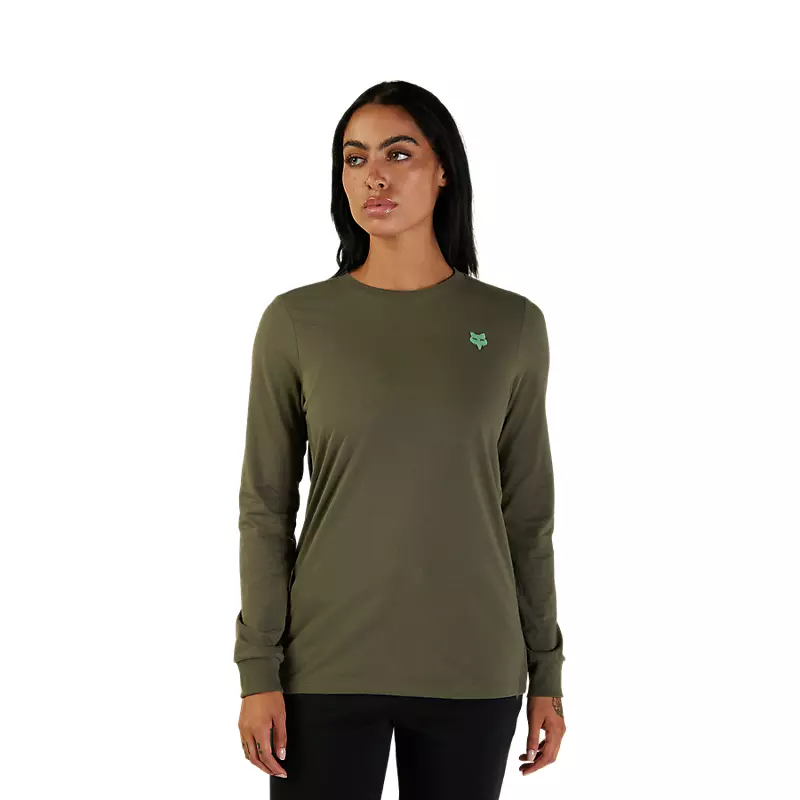 Womens Faded Out Long Sleeve Basic Tee
