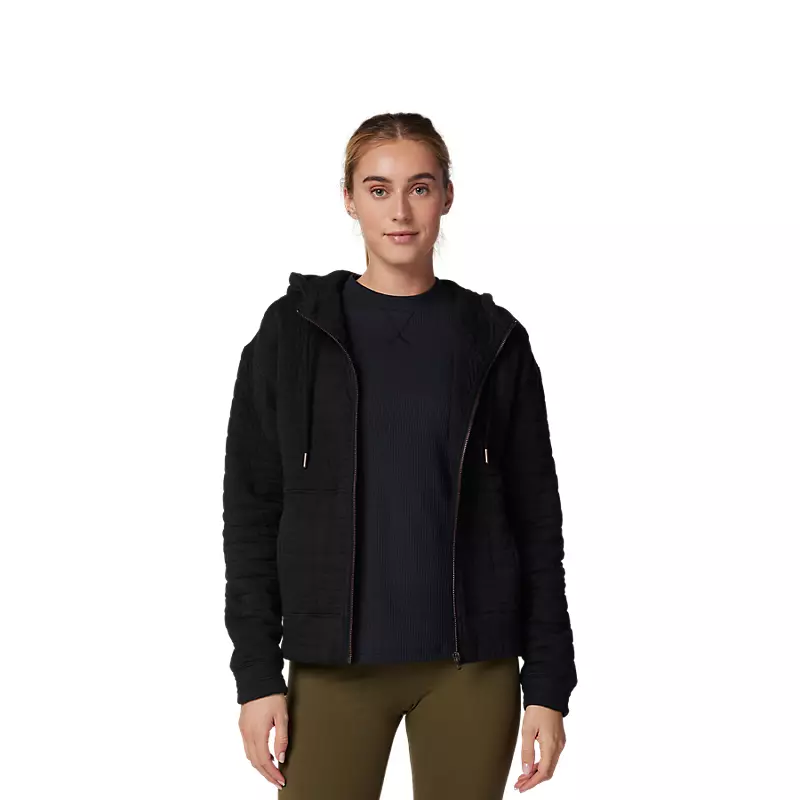Womens Quilted Zip Hoodie