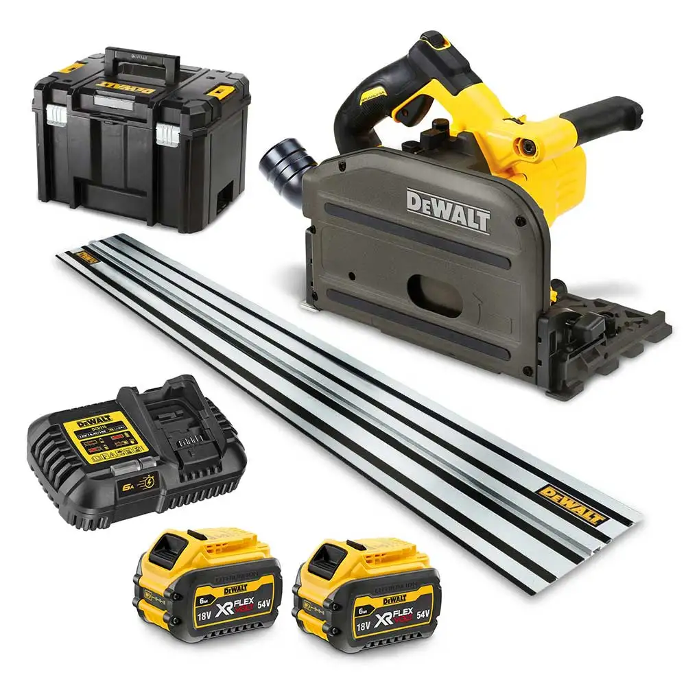 DEWALT 54V XR FLEXVOLT Brushless 2 x 6.0Ah Circular Plunge Saw Kit DCS520T2-XE