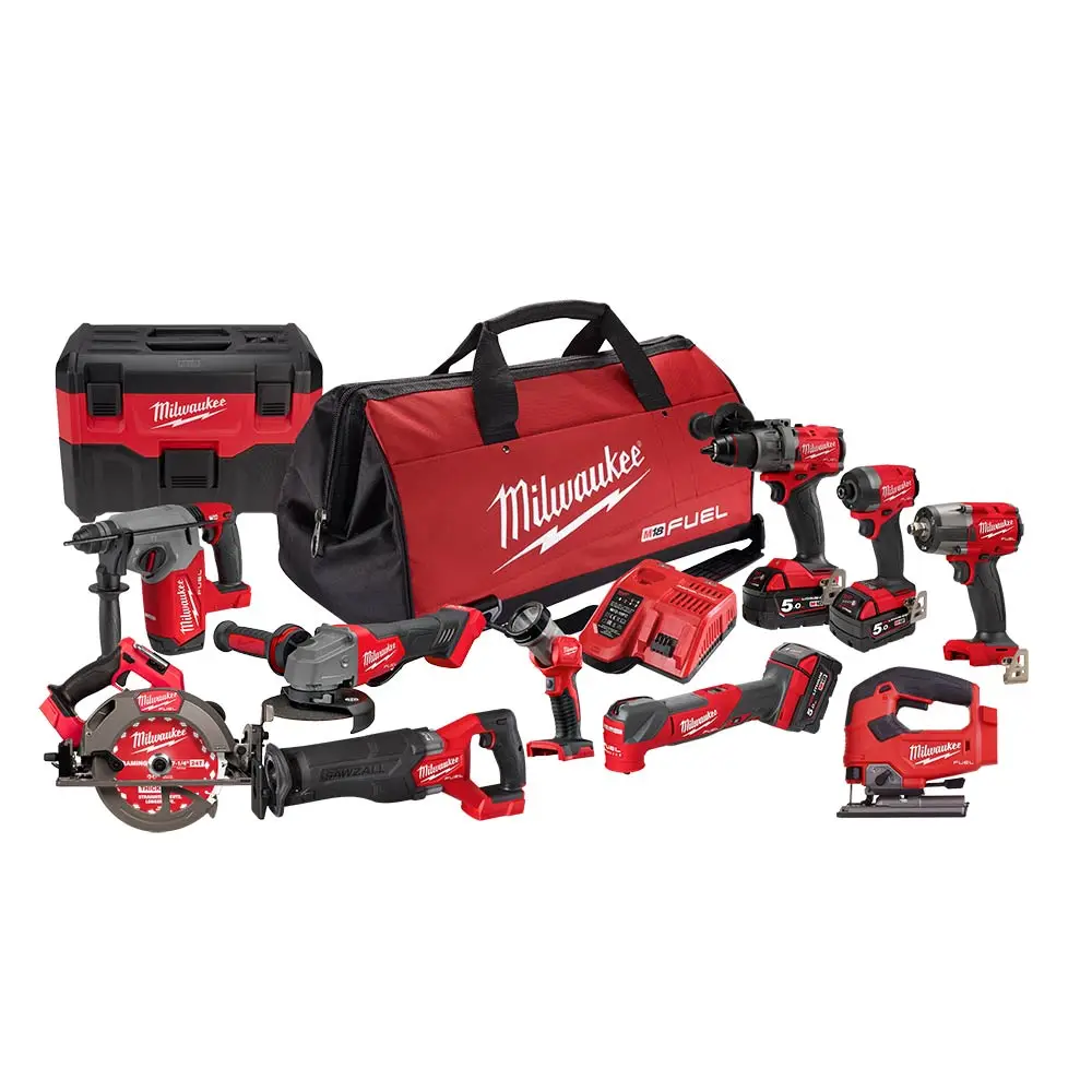 MILWAUKEE 18V 11 Piece 3 x 5.0Ah Combo Kit M18FPP11A4503B