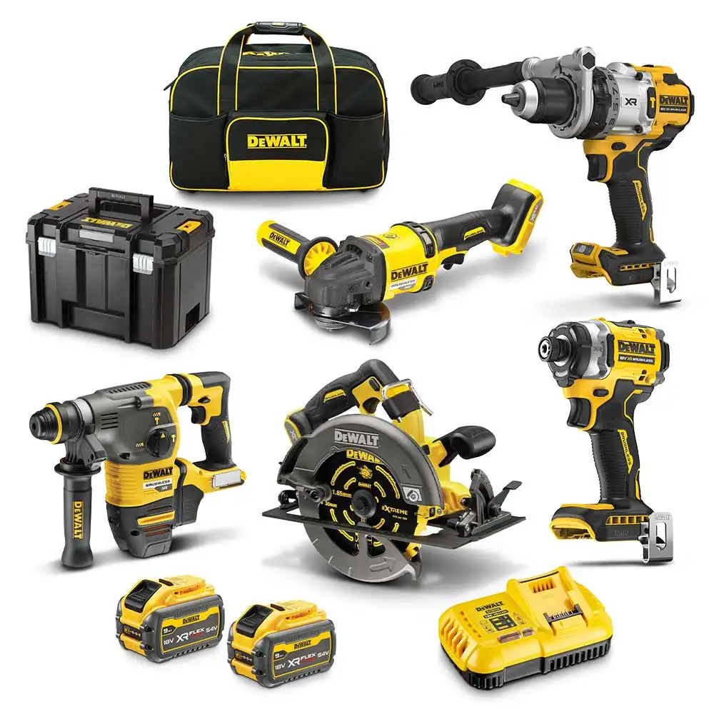 DEWALT 18V/54V XR Brushless 5 Piece 2 x 9.0Ah Combo Kit DCZ503X2-XE