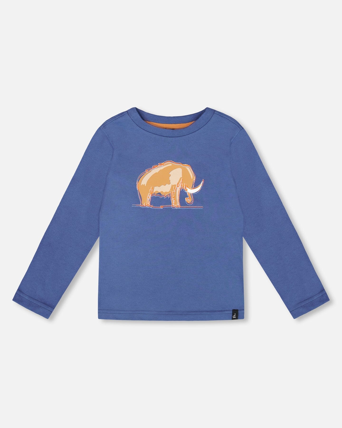 Organic Cotton Long Sleeve T-Shirt Blue - Deux par Deux