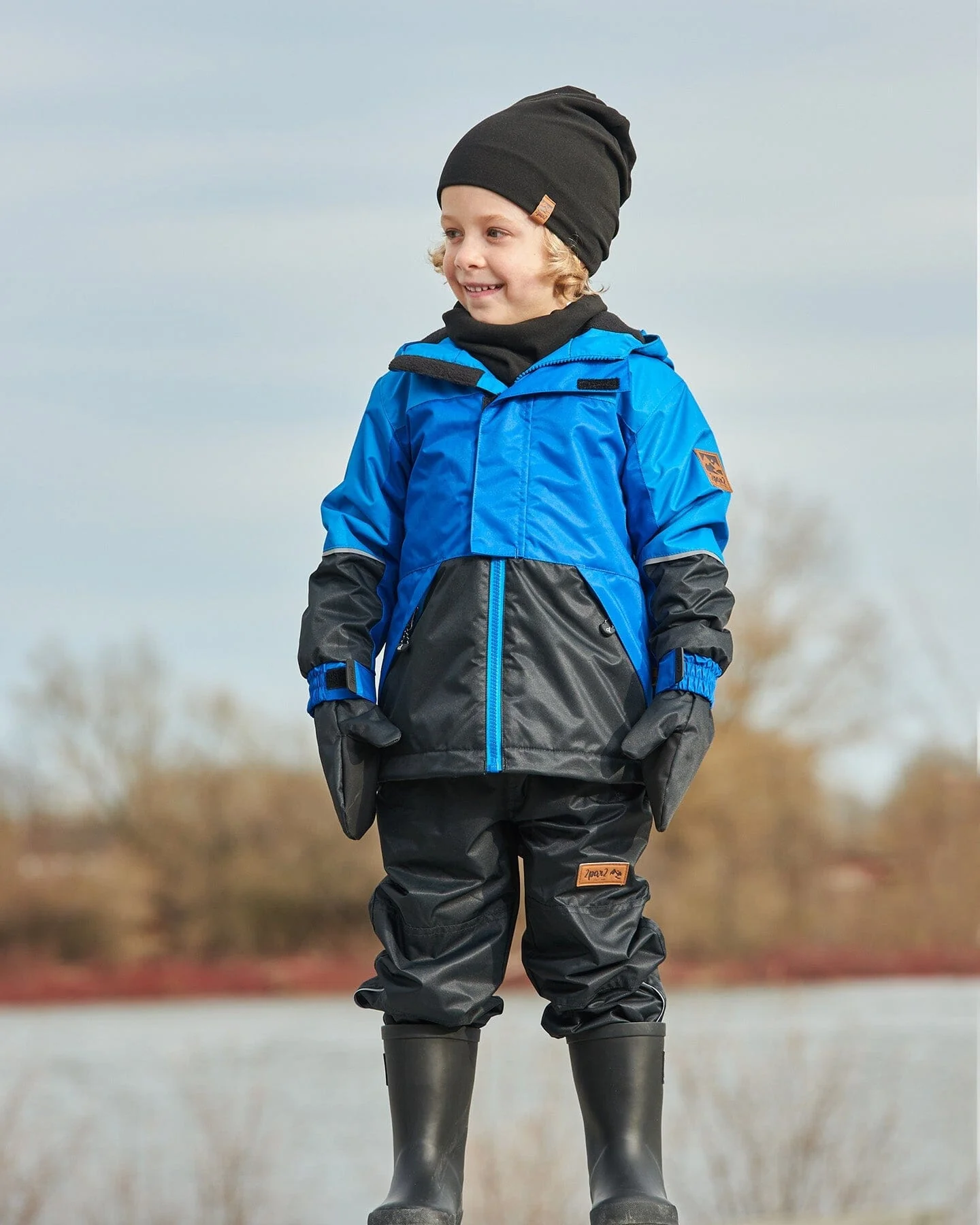 Two-Piece Mid-Season Outerwear Set Royal Blue And Black - Deux par Deux